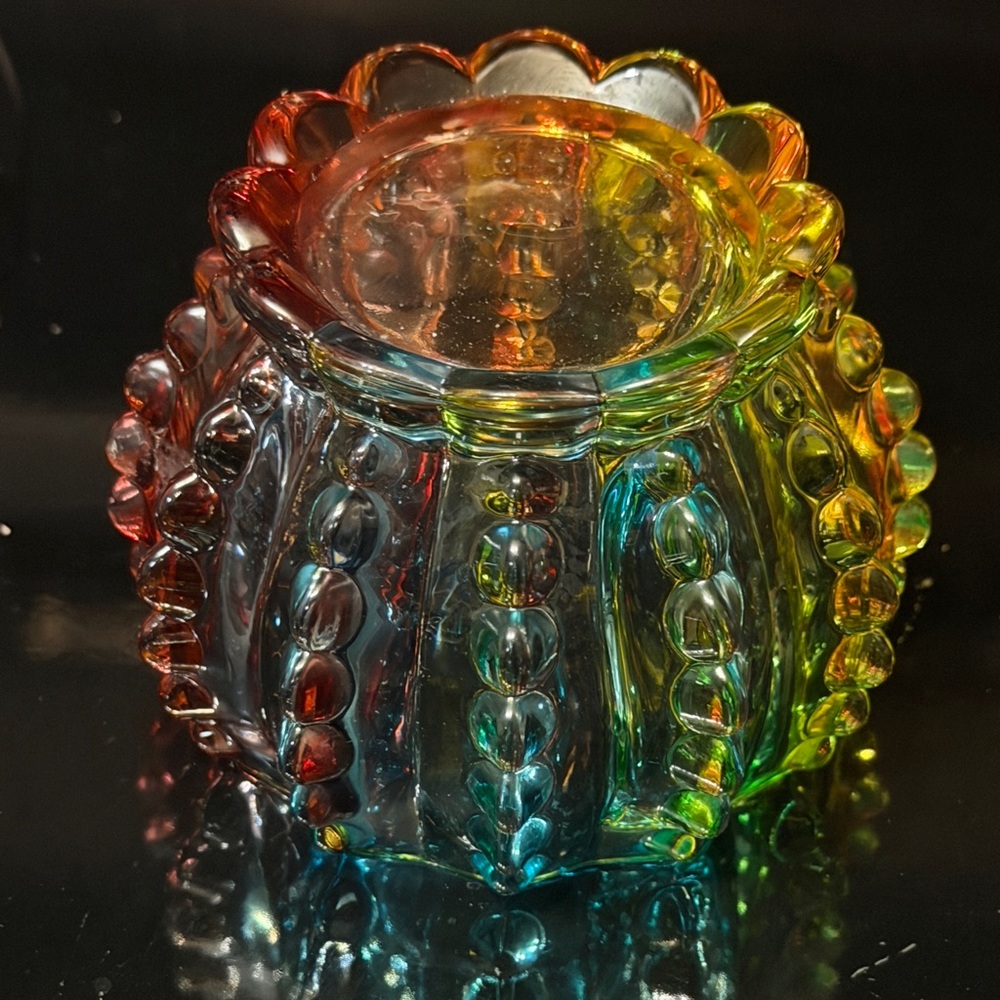Vintage Carnival Hobnail glass Candy Dish trinket jar - Picture 9 of 16